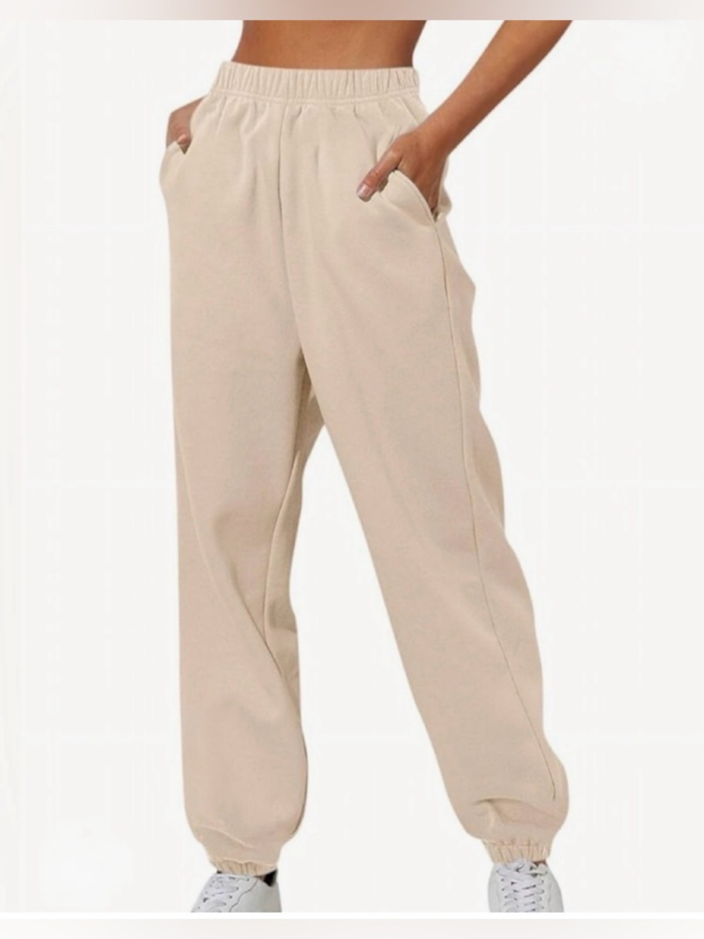 Naked Wardrobe Beige Joggers Size Small